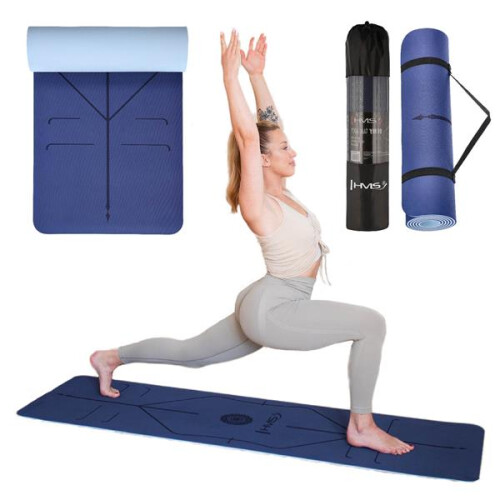 TPE YOGA MAT MØRKEBLÅ YM10 HMS 1