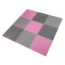 MP10 PUZLE MAT MULTIPACK PINK-GRÅ 9 STK 10MM ONE FITNESS