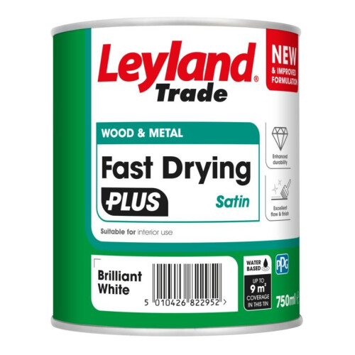 Leyland Trade - Fast Drying Plus Satin - 750ml BW