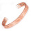 Women's Magnetic Copper Bracelet - Adjustable Floral Open-Ended Energy Bangle 1