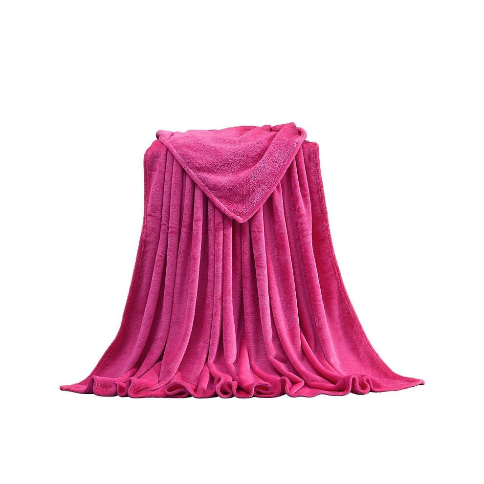 (Pink)Super Soft Warm Warm Fleece Blanket Throw Rug Sofa Bedding PUW0741
