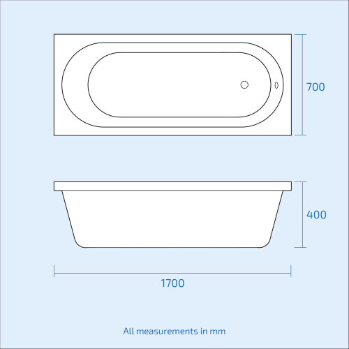 NES Home Nes Home 1700mm White Round Bath with Square Black Frame Dark Grey Bath Screen 1