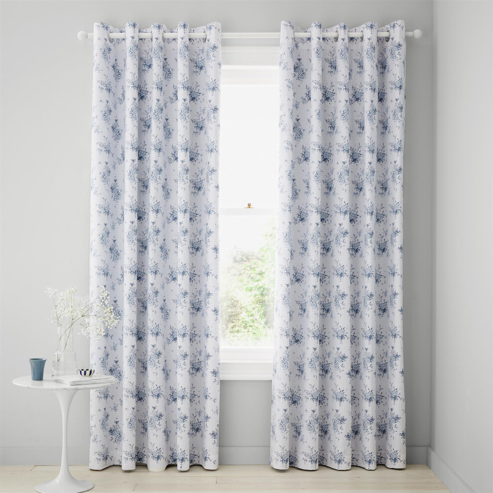 Catherine Lansfield Lucie Floral Eyelet Curtains - Image 2