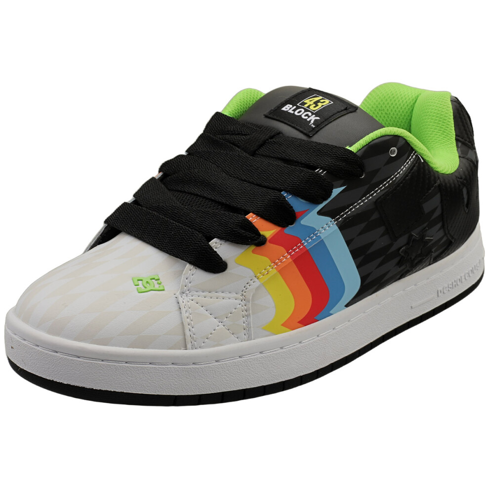 (11) DC Shoes Ken Block 43i Court Graffik Mens Skate Trainers in Black White Multicolor