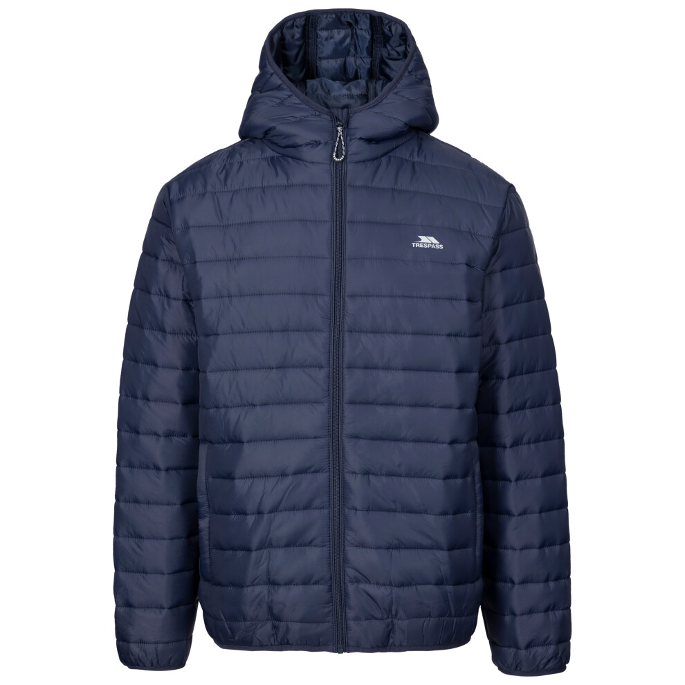 (XS, Navy) Trespass Mens Padded Jacket 2 Zip Pockets Kelmarsh