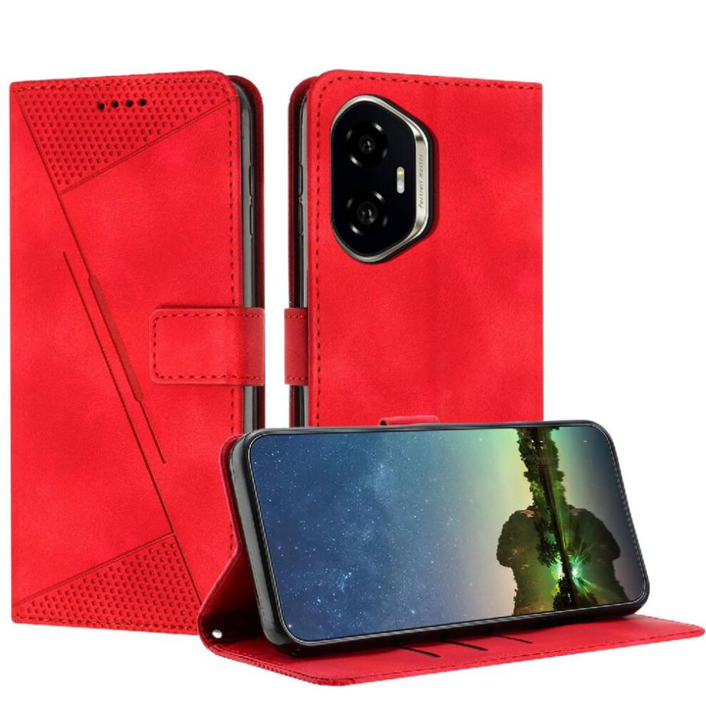 (Red) Flip Case For Honor 400 Wallet Pu Leather Kickstand Card Insertion Red 764563545070