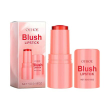 (Coral 5G) Ouhoe Fruit Jelly Blush Lip Gloss Stick Series Natural Nude Makeup Light And Easy To Color Blush Lip Gloss Stick