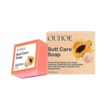 Ouhoe Papaya Hip Care Soap Hip Moisturizing Extract Handmade Soap Gentle Care for Body Skin