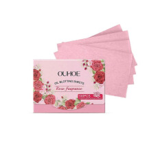 OUHOE Heartbeat Rose Oil-absorbing Paper Keeps Face Clean, Comfortable and Refreshing Portable Oil-absorbing Paper