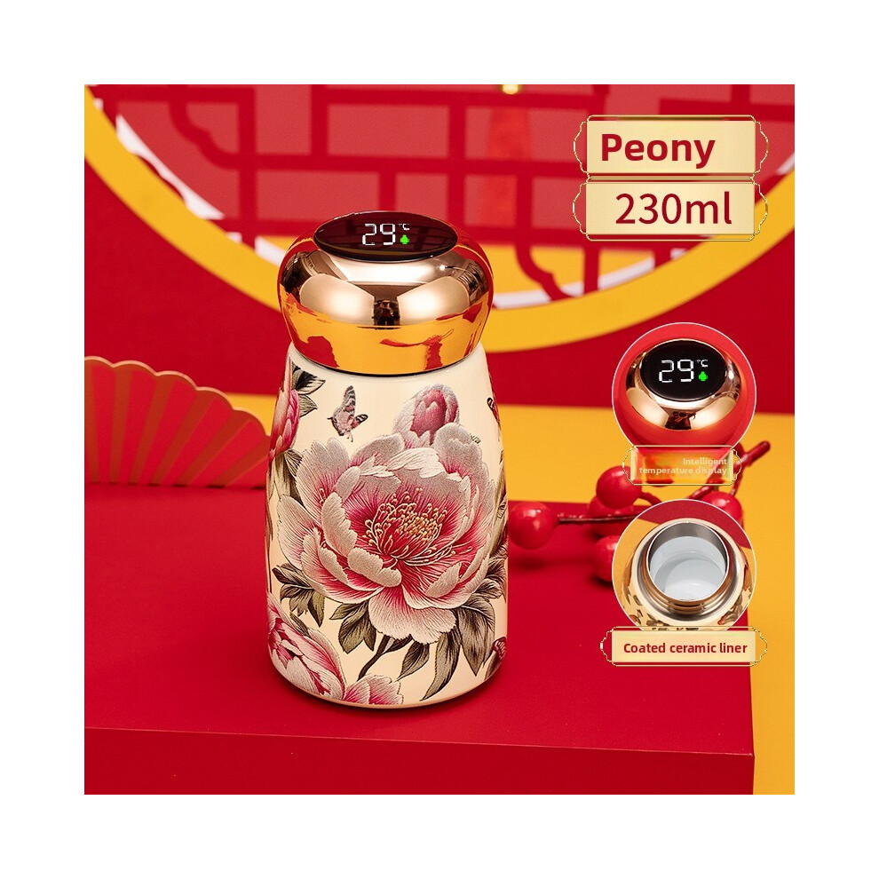 (Peony)Termo Creativo Para Taza De Setas Equipado Con Revestimiento Interior De CeráMica Escuela Para-image