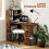 Homcom HOMCOM 120cm Computer Desk Bookshelf Writing Table 6 Shelves Brown 5