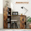 Homcom HOMCOM 120cm Computer Desk Bookshelf Writing Table 6 Shelves Brown 4