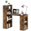 Homcom HOMCOM 120cm Computer Desk Bookshelf Writing Table 6 Shelves Brown 2