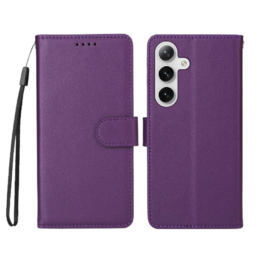 (Purple) Flip Case For Samsung Galaxy S24 Plus Wireless Charging Crad Slot Wallet Magnetic Car Mount Purple 764563545315