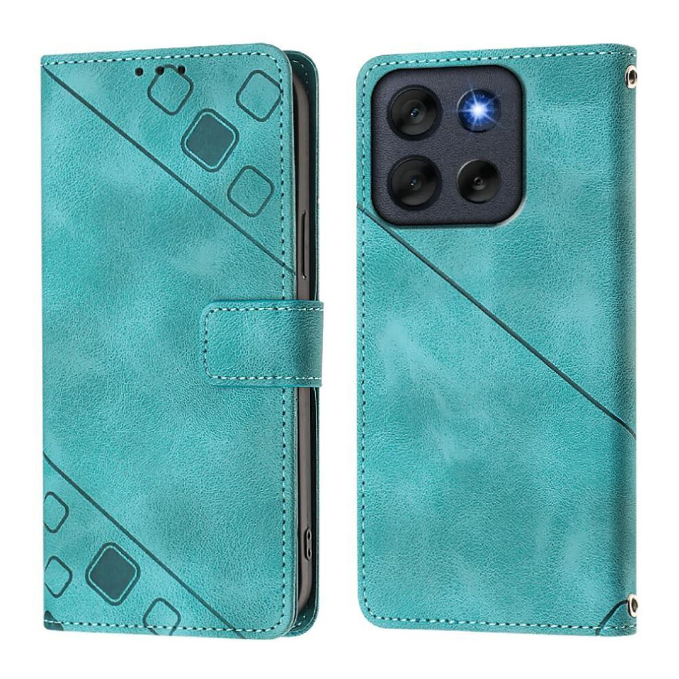 (Green) Case For Motorola Moto G56 Card Holder Wallet Flip Cover Magnetic Leather Green 764563546541