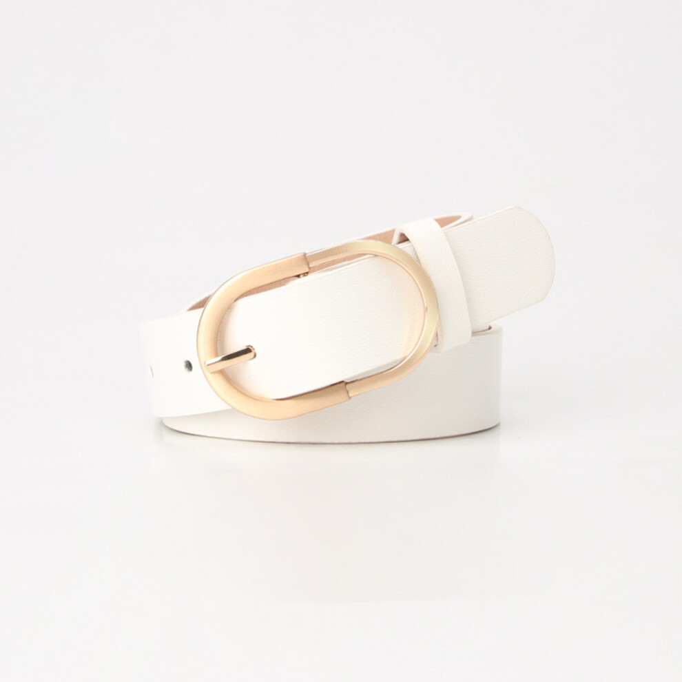 Ceinture à boucle dorée pour femme, style jean