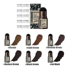 Ouhoe Eyebrow Stamp Shaping Kit with Brush Template for Eyebrow Hairline      Jet Black 7027556389383
