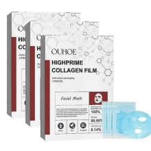 (9pcs) 6-24pcs OUHOE Hydrolyzed Collagen Protein Film Gel Facial Mask Paper Anti Wrinkle Moisturizing Soluble Face Filler Fir