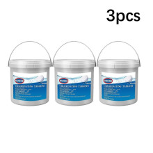 (3pcs)swimming pool effervescent tablets water decontamination and cleaning swimming pool cleaning tablets barreled effervescent tablets 1 pound