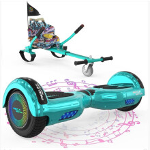 (Green) 6.5'' E Scooter LED Hoverboard with go-kart Segway