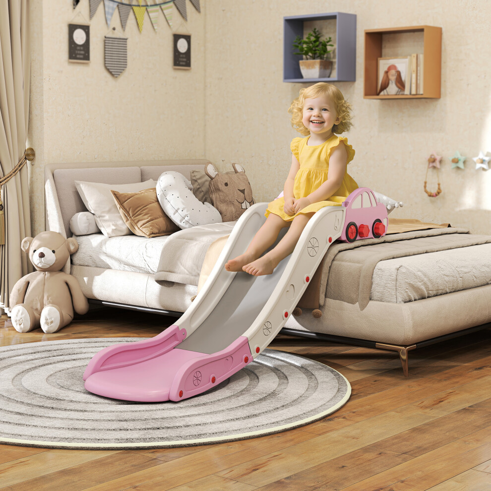 Aiyaplay (Pink) Kids Slide For Bed, Sofa, Easy To Assemble