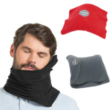 Travel Wrap Pillow Portable Neck Collar Brace Soft Support Trip Rest Sitting Nap