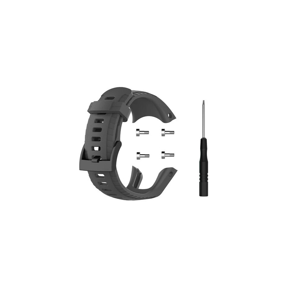 (Grey) Silicone Band Strap For Suunto 5 Replacement Wristband Sports Watch Bracelet New Grey 6963793596867