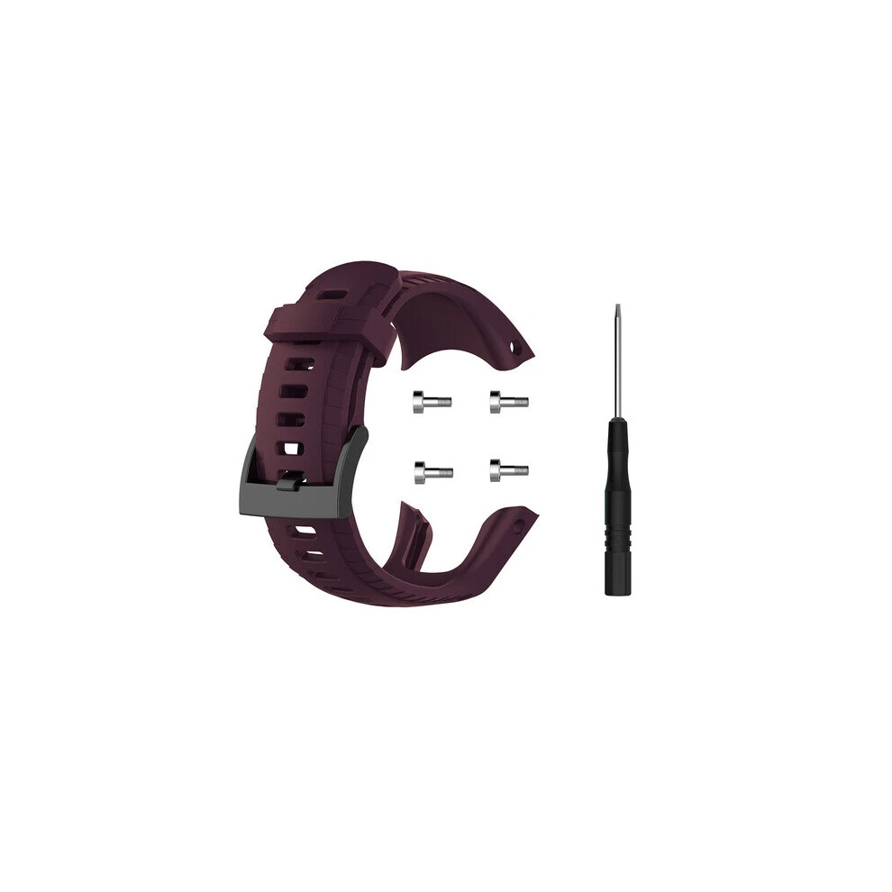 (Purple) Silicone Band Strap For Suunto 5 Replacement Wristband Sports Watch Bracelet Hot Purple 6963793596959