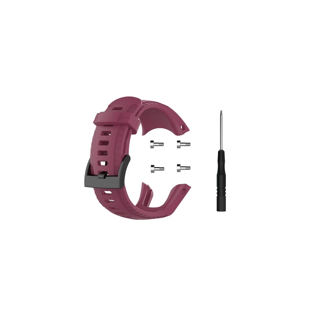 (Rose ) Silicone Band Strap For Suunto 5 Replacement Wristband Sports Watch Bracelet Hot Red 6963793596973