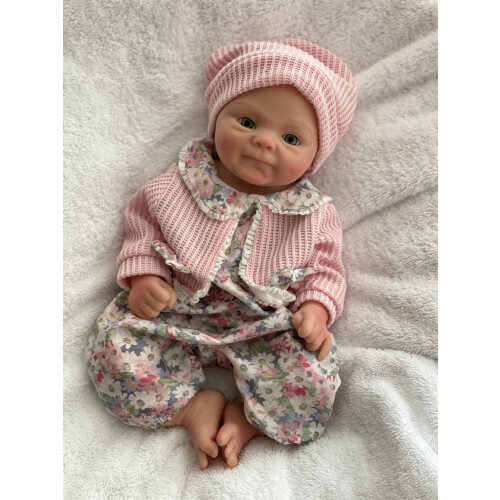 33 Cm Lavable Coco Solid Silicone Solid Bebe Reborn Girl Touch Soft Touch Feeling Melva Dipinto A Mano LIGHELIO Bampa 2