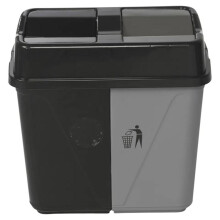 (Black) 100L Still Dou Recycling Bin with Base Connectors Kitchen