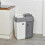 (Brown) 100L Still Dou Recycling Bin with Base Connectors Kitchen 2