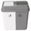 (White) 100L Still Dou Recycling Bin with Base Connectors Kitchen 1