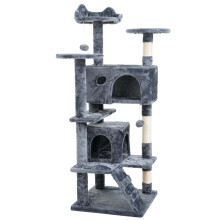 (Default) Large Cat Tree Activity Centre Multilevel Scratching Post 138cm Climbing Tower