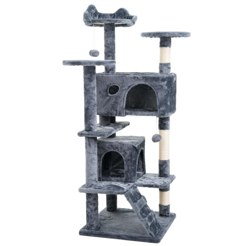 (Default) Large Cat Tree Activity Centre Multilevel Scratching Post 138cm Climbing Tower