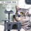 (Default) Large Cat Tree Activity Centre Multilevel Scratching Post 138cm Climbing Tower 7