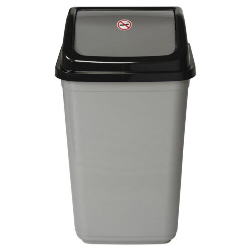 (Brown) 50L Plastic Recycling Bins with Swing Lids Smooth 2