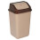 (White) 50L Plastic Recycling Bins with Swing Lids Smooth 6