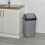 (Brown) 50L Plastic Recycling Bins with Swing Lids Smooth 4