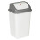 (White) 50L Plastic Recycling Bins with Swing Lids Smooth 1