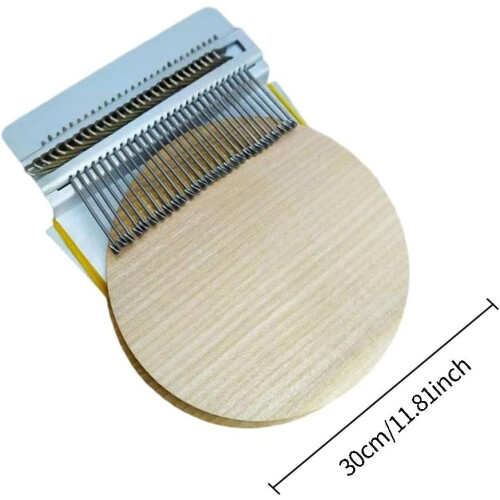 Herramienta de tejido tipo telar pequeña, 28 ganchos, de madera, práctica