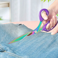 Ciseaux à tissu, ciseaux robustes en acier inoxydable avec revêtement en titane, ciseaux personnalisés pour tissu