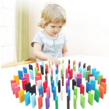 Hračka 120ks drevených kociek Domino