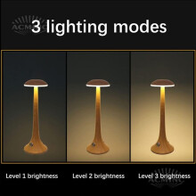 Luminária de mesa LED sem fio com bateria regulável, luminária de mesa portátil com bateria recarregável