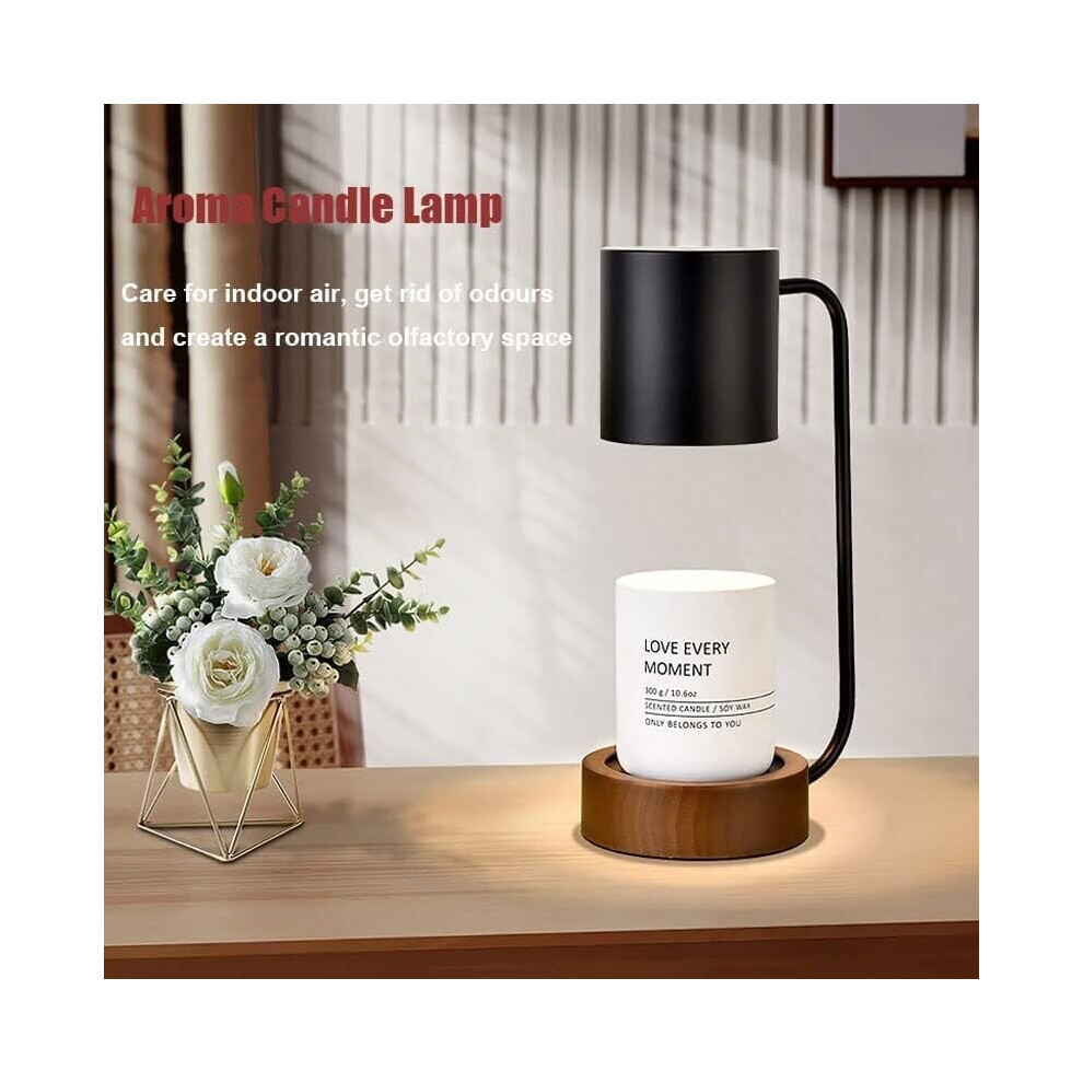 Lampe Chauffe-Bougie Électrique à Intensité Variable – Diffuseur Parfum Cire Fondante Sans Flamme, Blanche