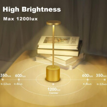 Luminária de mesa, luz de cabeceira LED sem fio sensível ao toque, 3600mAh, 2 peças, lâmpada de mesa