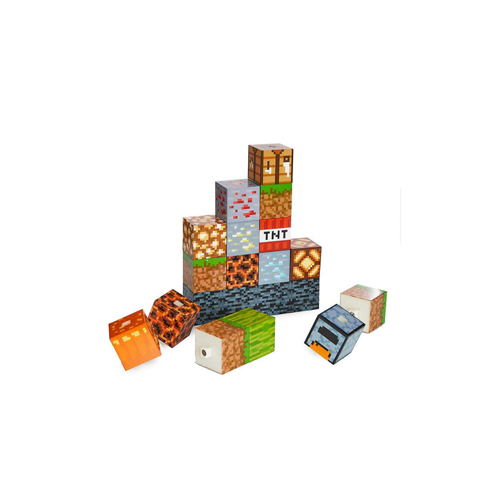 Lampe de chantier Minecraft, 16 blocs lumineux détachables, veilleuse d'ambiance pour chambre d'enfant
