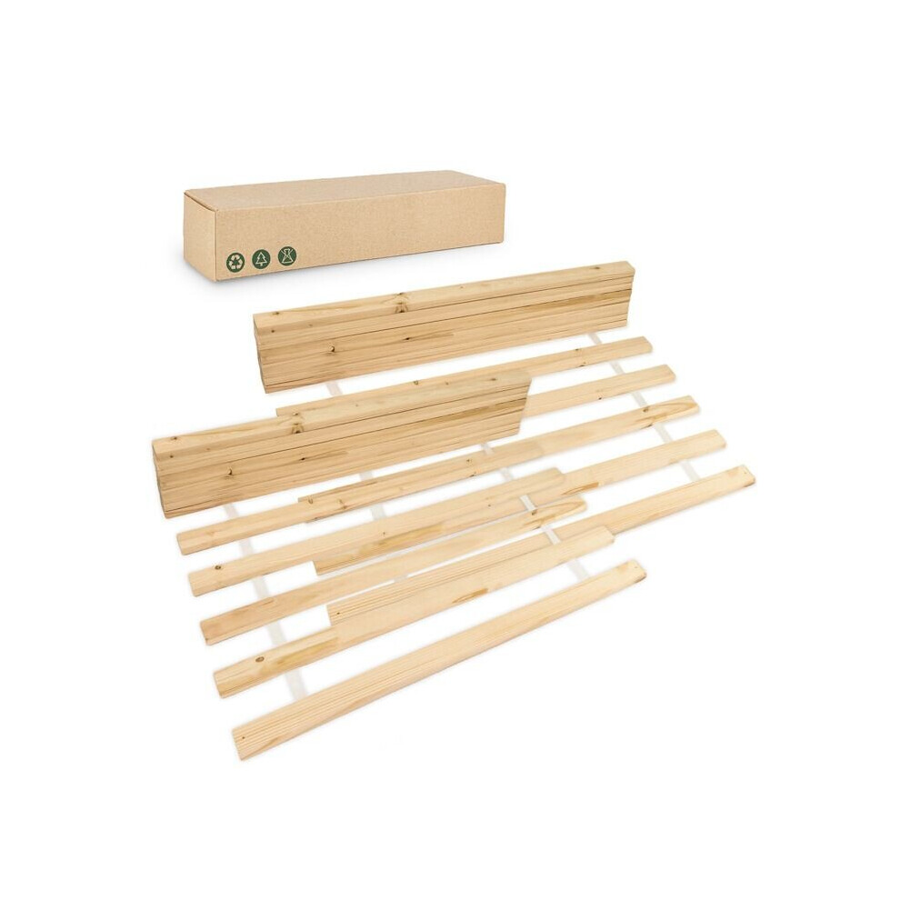 Sommier grill 160x200 cm - Sommier grill enroulable 14 lattes en bois de sapin (80 x 200 cm 2 jeux) Literie supplémentaire