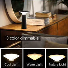 Luminária de mesa contemporânea - Interruptor de controle por toque sem fio com regulagem de intensidade