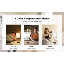 Luminárias de mesa com 3 temperaturas de cor - 2700K 3500K 5000K Luminárias de cabeceira com portas